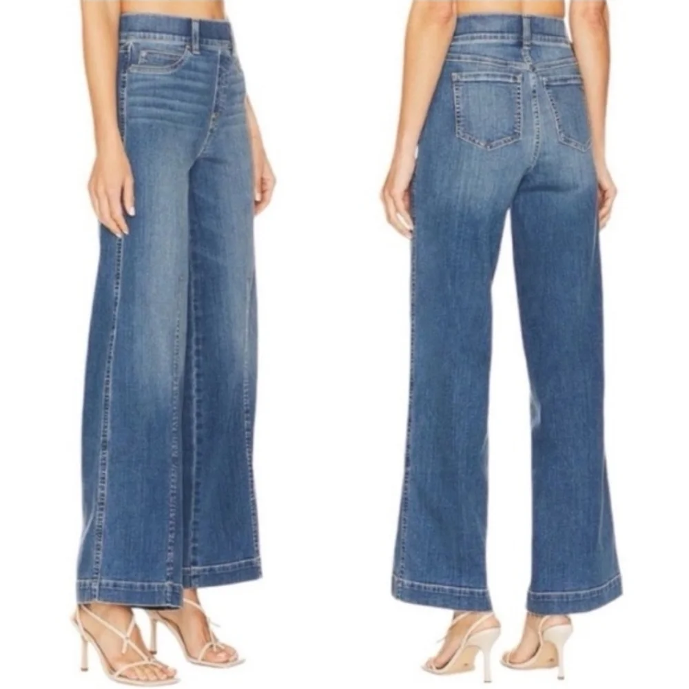 SPANX Seamed Front Wide Leg Vintage Indigo Jeans